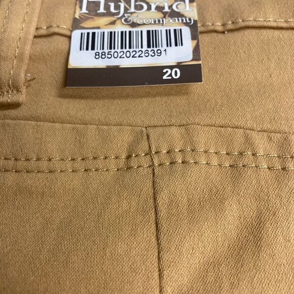 HYBRID & CO.Women’s Tan/Orange Jean Shorts,Sz 20,Cotton,Polyester, spandex blend - Picture 5 of 13